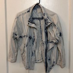 Funky dyed jean jacket